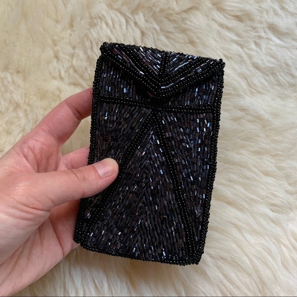 Beaded 💕Coin Jewelry Pouchette Purse Snap Button - Picture 3 of 5